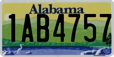 AL license plate 1AB4757
