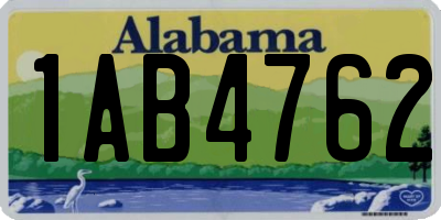 AL license plate 1AB4762