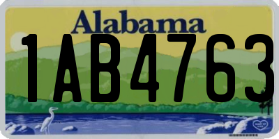 AL license plate 1AB4763