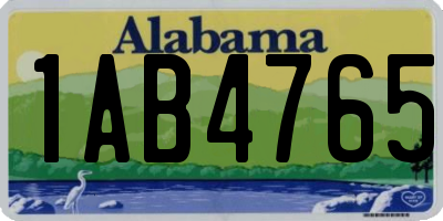 AL license plate 1AB4765