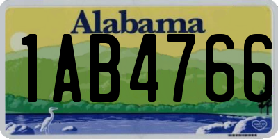 AL license plate 1AB4766