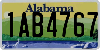 AL license plate 1AB4767