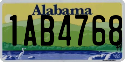 AL license plate 1AB4768