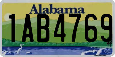 AL license plate 1AB4769