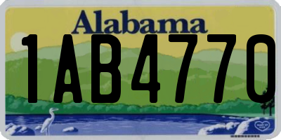 AL license plate 1AB4770