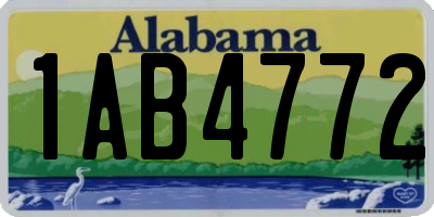 AL license plate 1AB4772