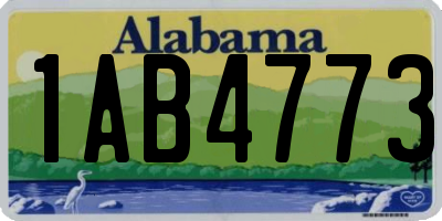 AL license plate 1AB4773