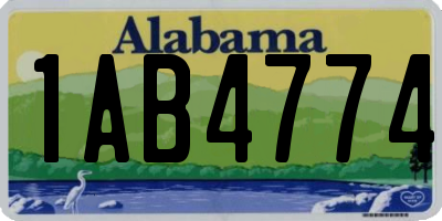 AL license plate 1AB4774