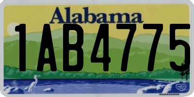 AL license plate 1AB4775