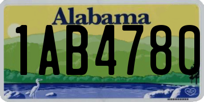 AL license plate 1AB4780