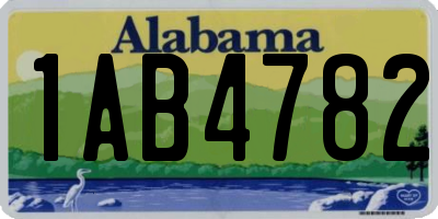 AL license plate 1AB4782