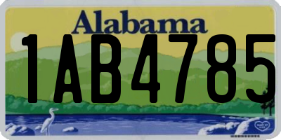 AL license plate 1AB4785