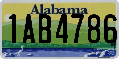 AL license plate 1AB4786