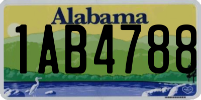 AL license plate 1AB4788