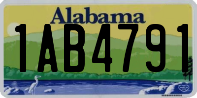 AL license plate 1AB4791