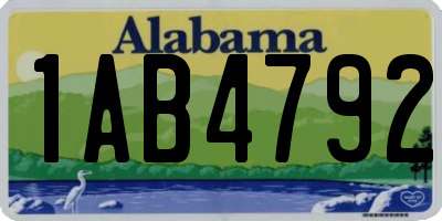 AL license plate 1AB4792