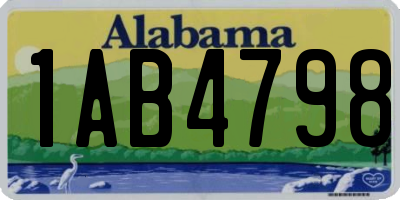 AL license plate 1AB4798