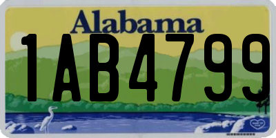 AL license plate 1AB4799