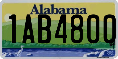 AL license plate 1AB4800