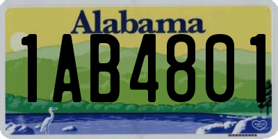 AL license plate 1AB4801