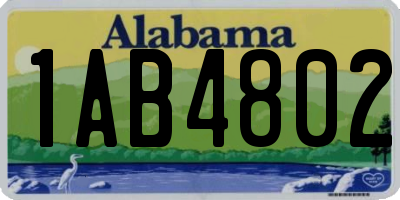 AL license plate 1AB4802