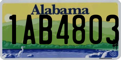 AL license plate 1AB4803