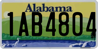 AL license plate 1AB4804