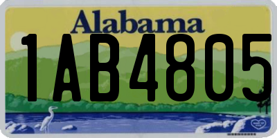 AL license plate 1AB4805