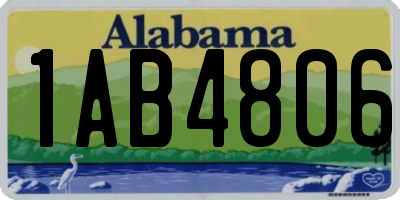 AL license plate 1AB4806