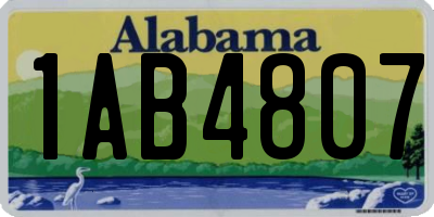 AL license plate 1AB4807