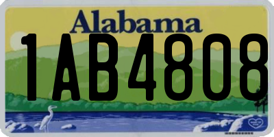 AL license plate 1AB4808