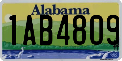 AL license plate 1AB4809