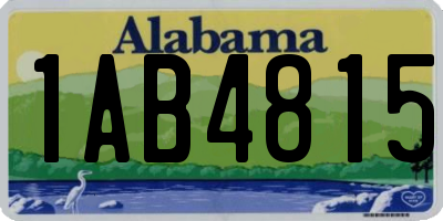 AL license plate 1AB4815