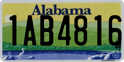 AL license plate 1AB4816