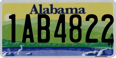 AL license plate 1AB4822