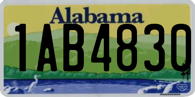 AL license plate 1AB4830