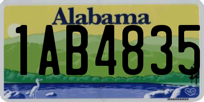 AL license plate 1AB4835