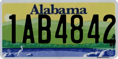 AL license plate 1AB4842