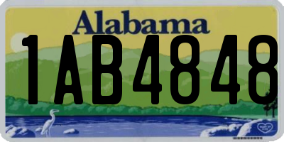 AL license plate 1AB4848