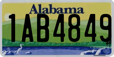 AL license plate 1AB4849