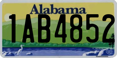 AL license plate 1AB4852