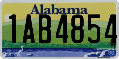 AL license plate 1AB4854