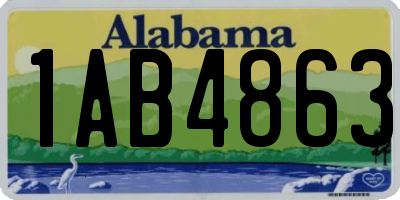 AL license plate 1AB4863