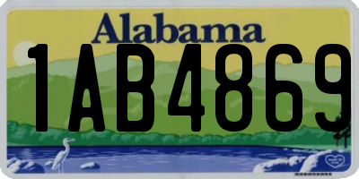 AL license plate 1AB4869