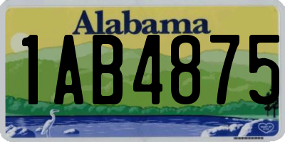 AL license plate 1AB4875