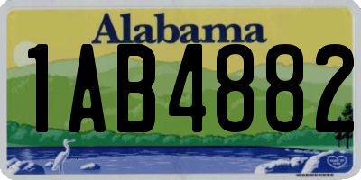 AL license plate 1AB4882