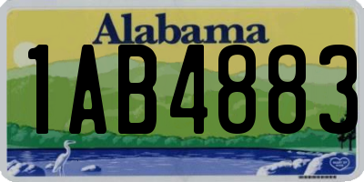 AL license plate 1AB4883