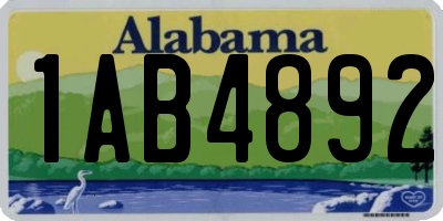 AL license plate 1AB4892