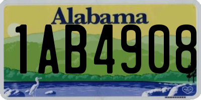 AL license plate 1AB4908