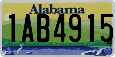 AL license plate 1AB4915